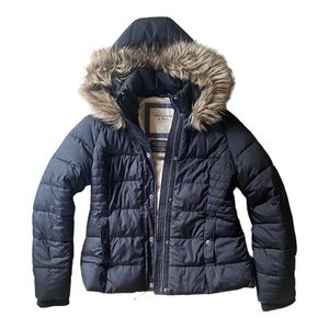 Black Abercrombie & Fitch Puffer Jacket
